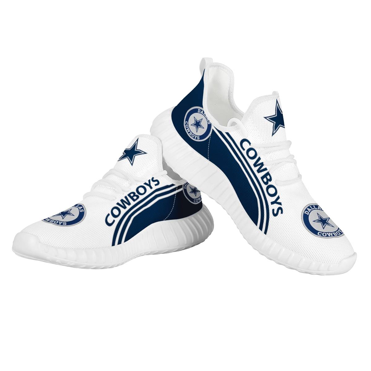 Women's Dallas Cowboys Mesh Knit Sneakers/Shoes 031